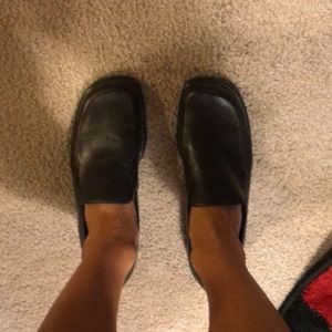 Brown leather Franco Sarto loafers